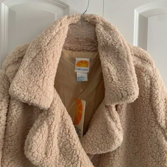 C&C California Women's Notch Collar Teddy Coat XL - Picture 5 of 7